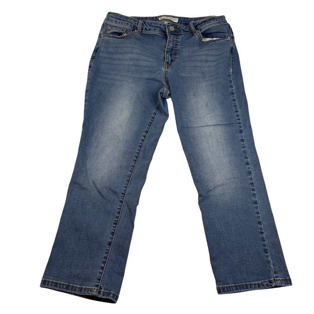 EST. 1946 Denim Curvy Straight Leg Jeans Medium Wash Size 10 Stretch Ankle